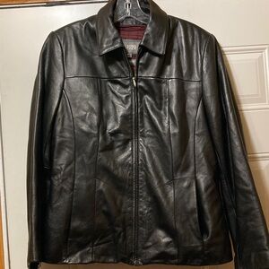 Wilsons Black Leather Jacket‎ M